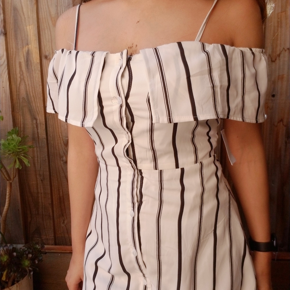 White striped dress